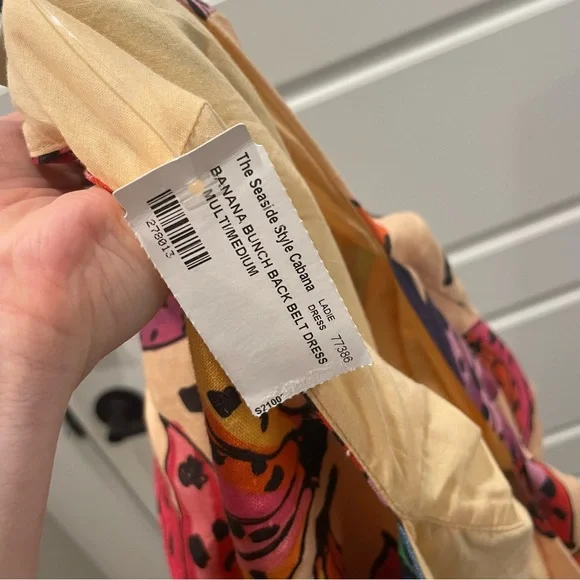 NWT Farm Rio Banana Bunch Back Belt Mini Dress - Picture 2 of 4